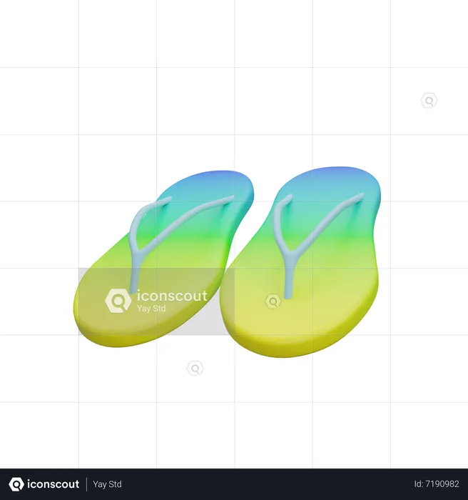 Chanclas  3D Icon