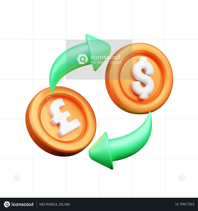 Échange de l'argent  3D Icon