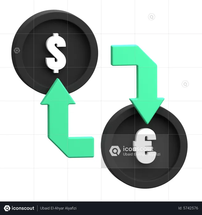 Échange de l'argent  3D Icon