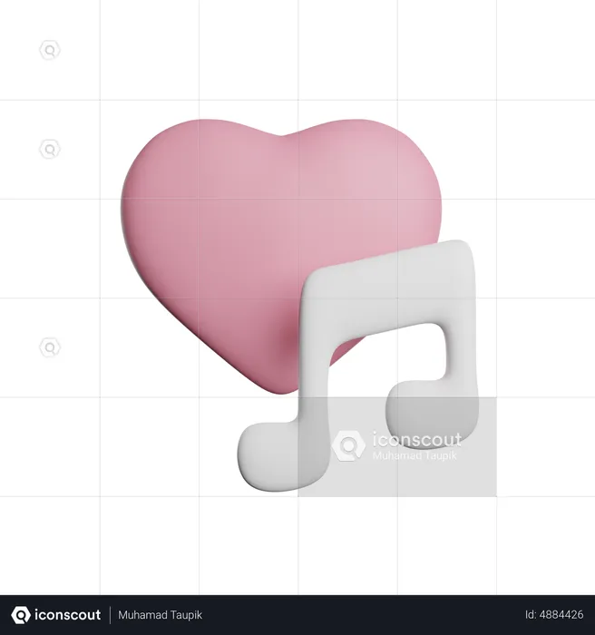 Chanson romantique  3D Icon