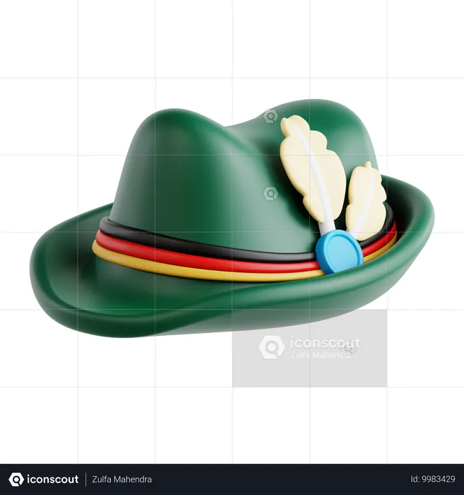 Chapeau bavarois  3D Icon