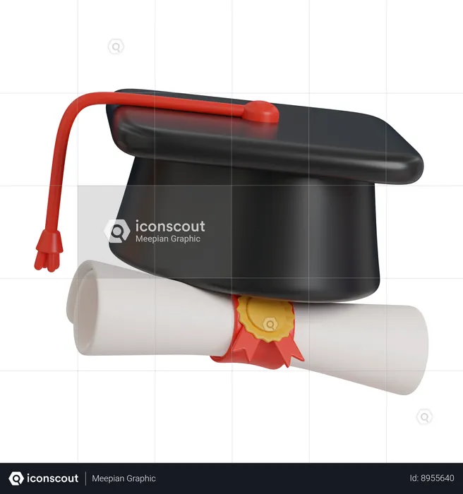 Chapeau de remise de diplôme  3D Icon