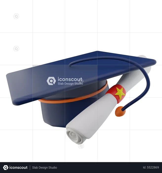 Chapeau de remise de diplôme  3D Icon