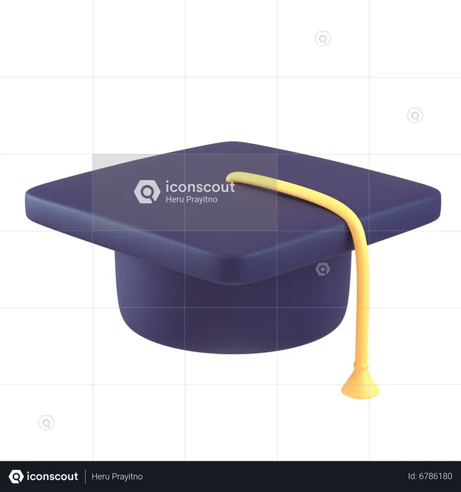 Chapeau de remise de diplôme  3D Icon