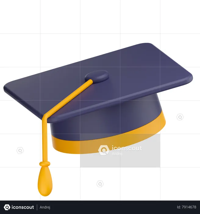 Chapeau de diplômé  3D Icon