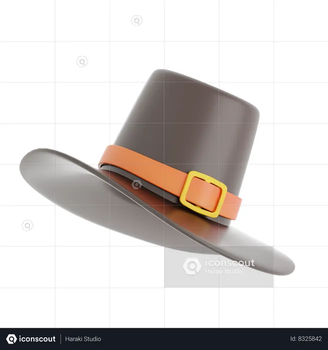 Chapeau de pèlerin  3D Icon