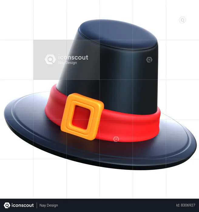 Chapeau de pèlerin  3D Icon