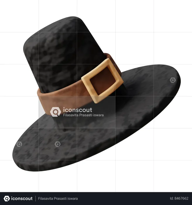 Chapeau de pèlerin  3D Icon