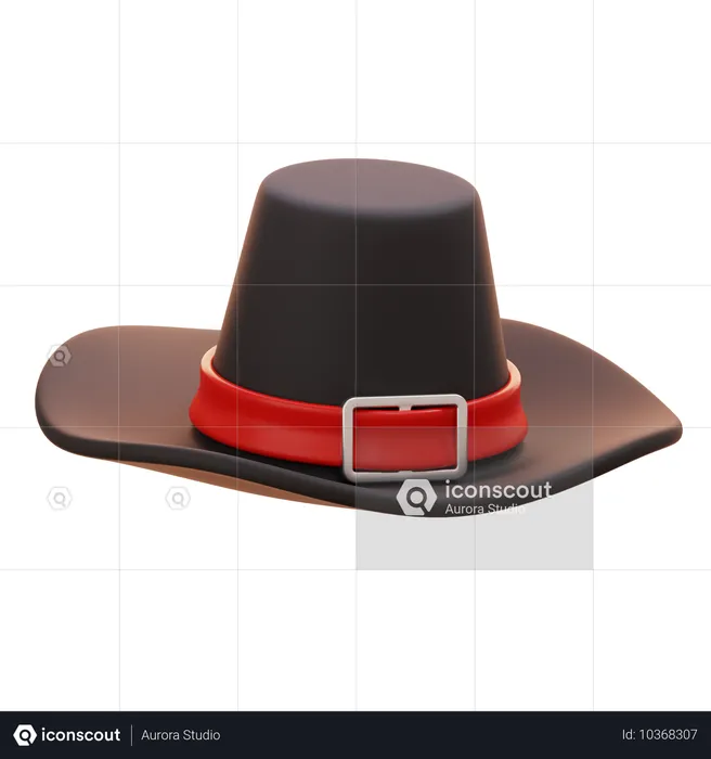 Chapeau de pèlerin  3D Icon