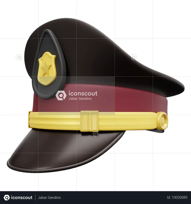 Chapeau de police  3D Icon