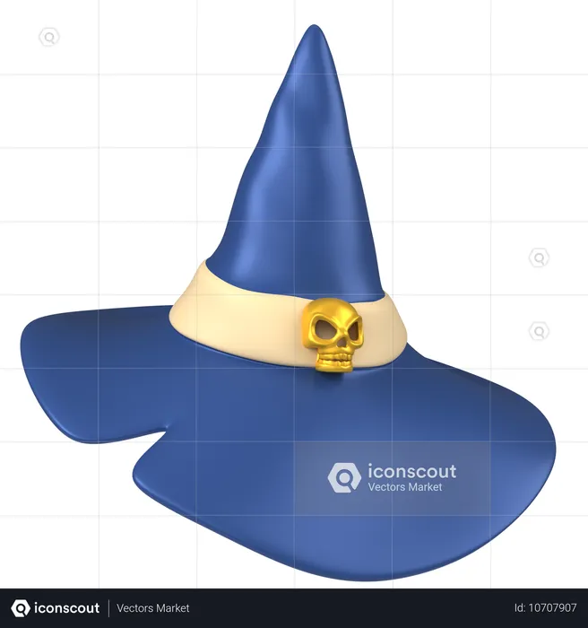 Chapeau de sorcière  3D Icon