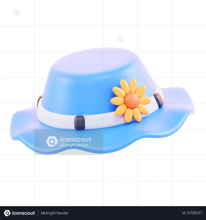 Chapeau de voyage  3D Icon