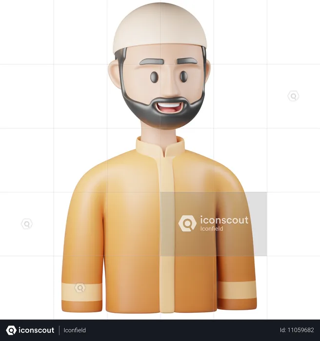 Chapeau homme islamique  3D Icon