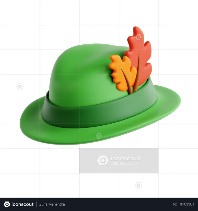 Chapéu alpino  3D Icon