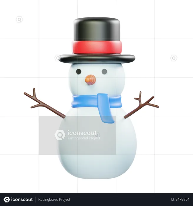 Chapéu de boneco de neve  3D Icon