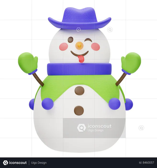 Chapéu de cowboy boneco de neve  3D Icon