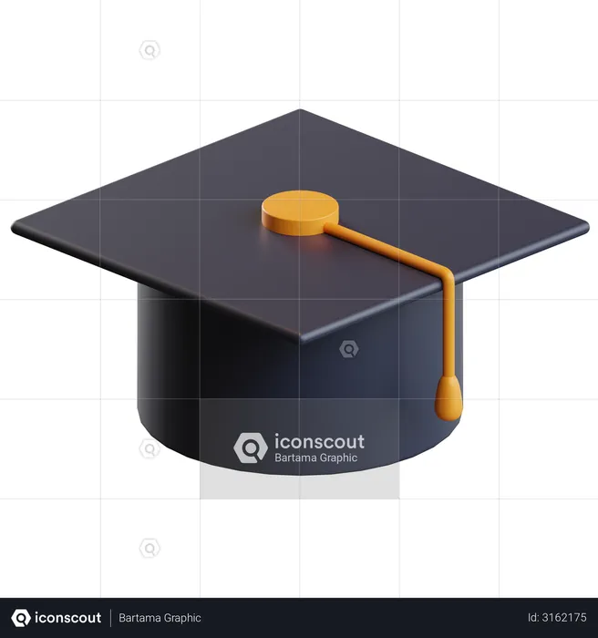 Chapéu da graduação  3D Illustration