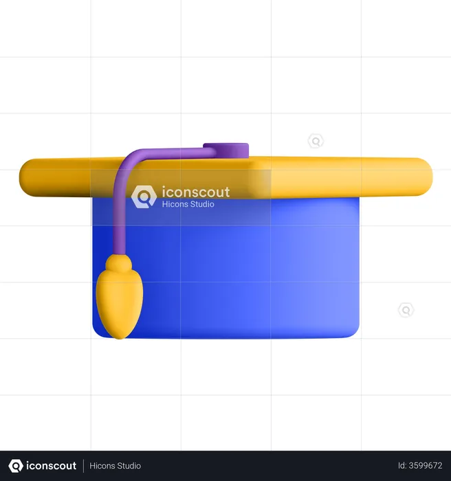 Chapéu da graduação  3D Illustration