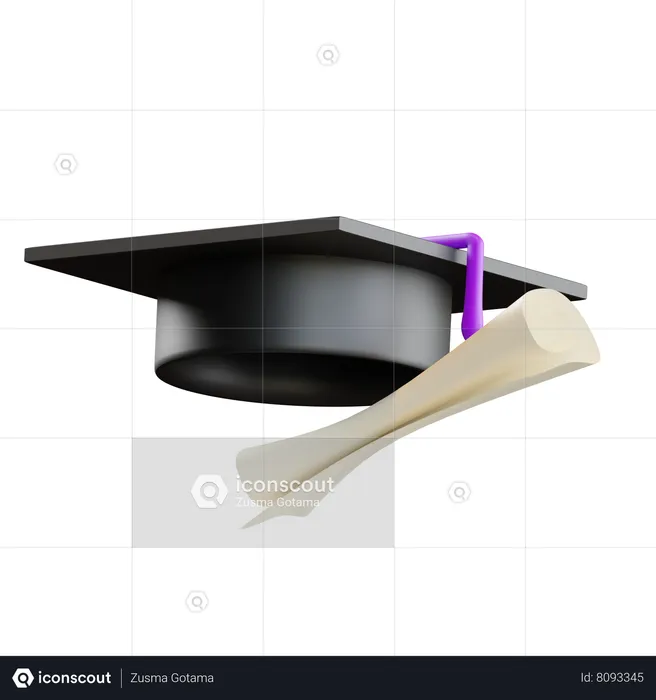 Chapéu da graduação  3D Icon