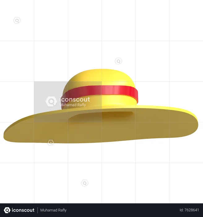 Chapéu de palha  3D Icon