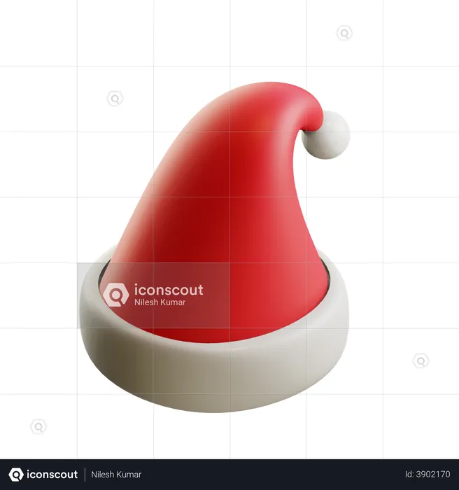 Chapéu de Papai Noel  3D Illustration