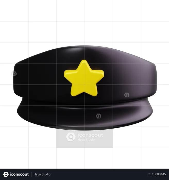 Chapéu de polícia  3D Icon