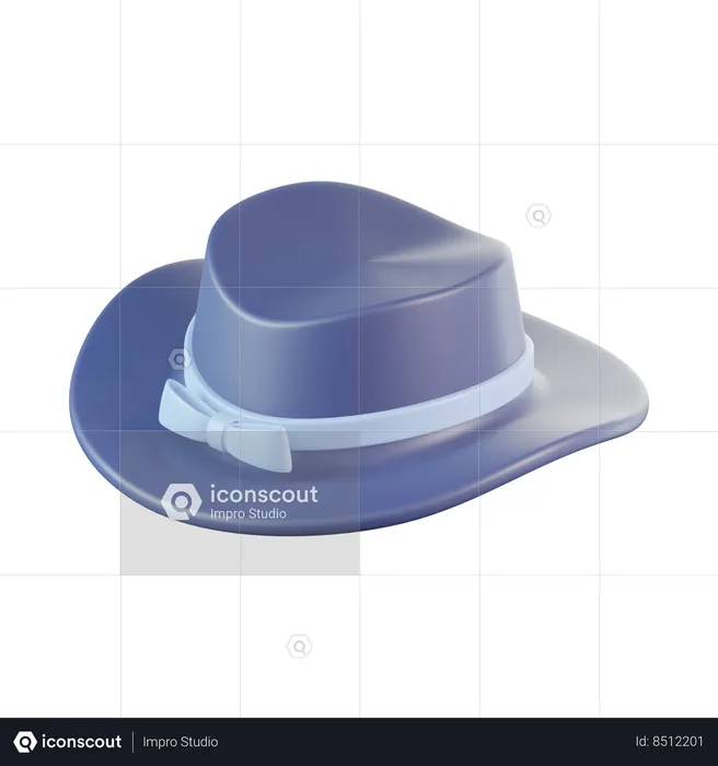 Chapéu fedora  3D Icon