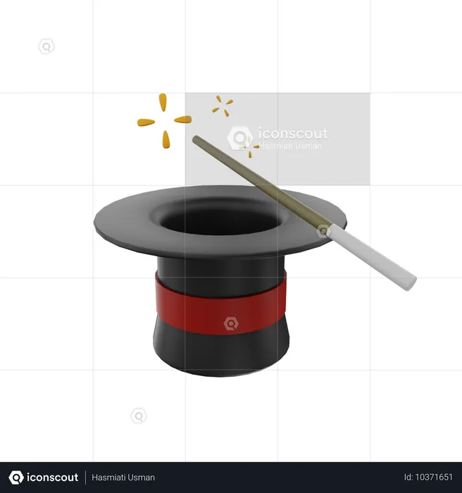 Chapéu mágico  3D Icon