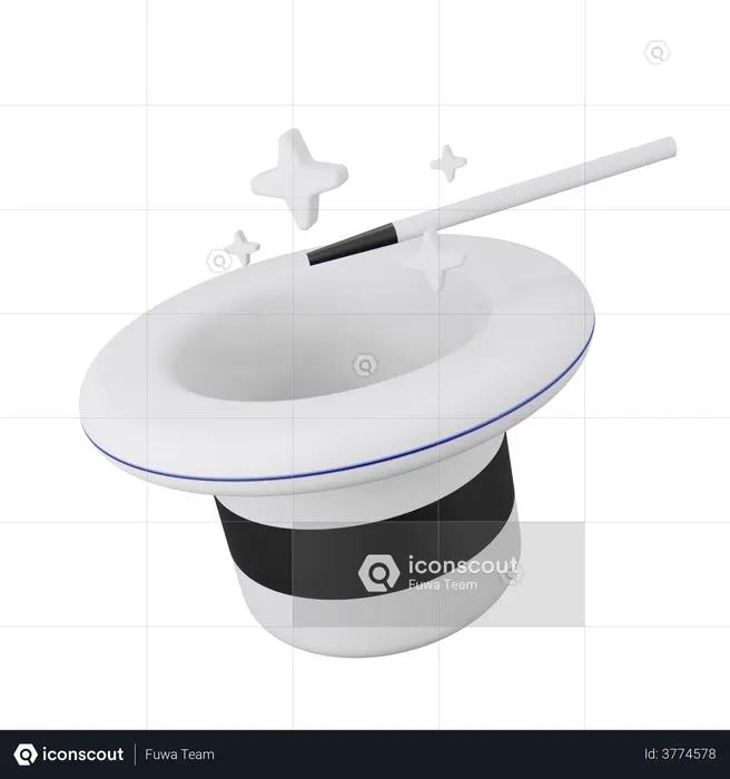 Chapéu mágico  3D Icon