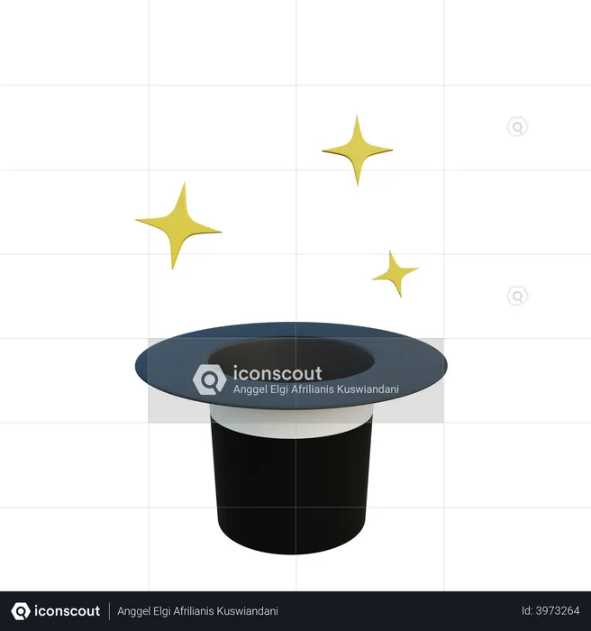 Chapéu mágico  3D Icon