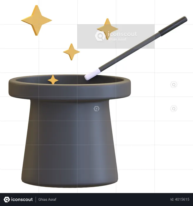 Chapéu mágico  3D Icon