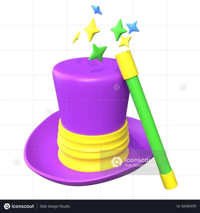 Chapéu mágico  3D Icon