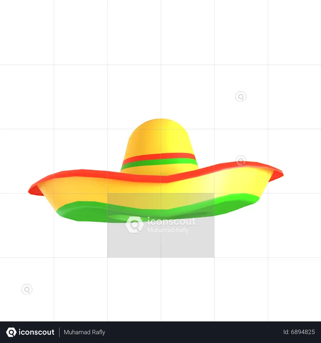Chapéu mexicano  3D Icon