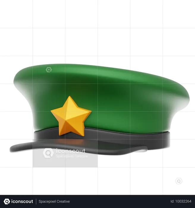 Chapéu militar  3D Icon