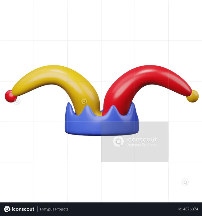 Chapéu de palhaço  3D Illustration