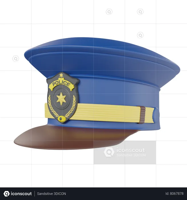 Chapéu de polícia  3D Icon