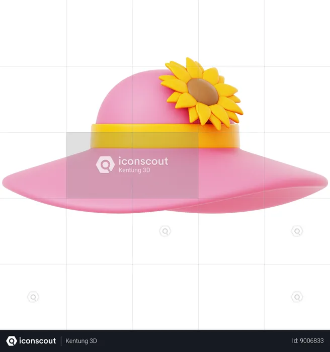 Chapéu de primavera  3D Icon