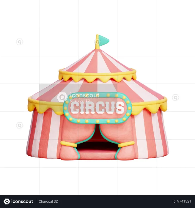 Chapiteau de cirque  3D Icon