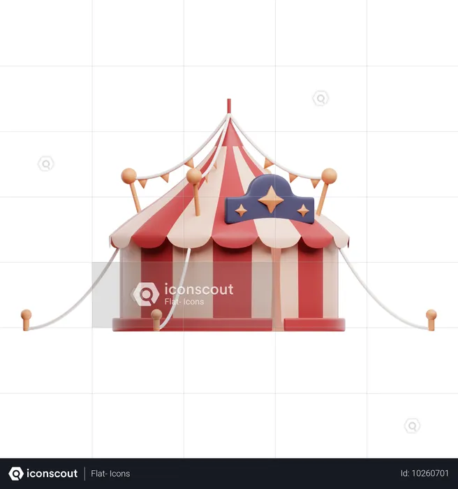 Chapiteau de cirque  3D Icon