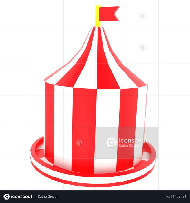 Chapiteau de cirque  3D Icon