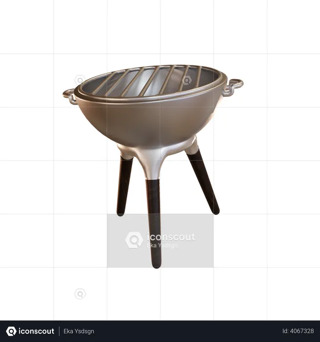 Charcoal Grill  3D Illustration