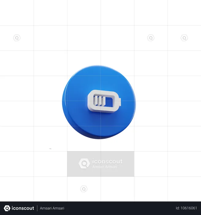 Charge Battery  3D Icon