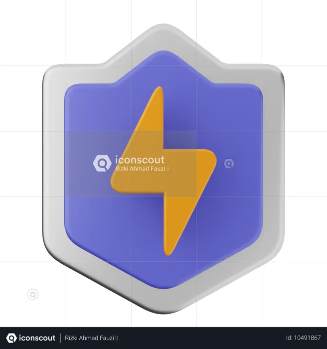 Charge Shield Protection  3D Icon