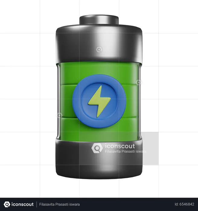 Batterie en charge  3D Icon