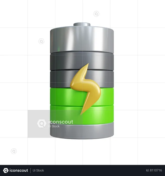 Charging Battery  3D Icon