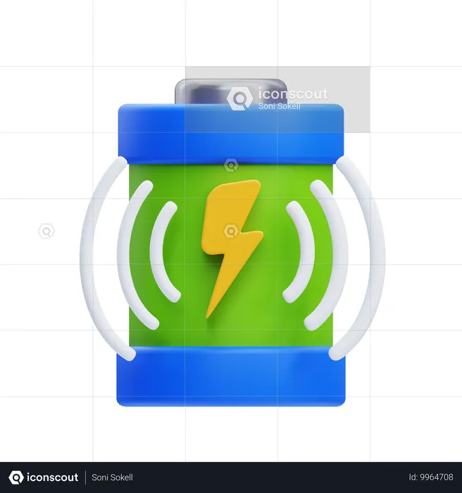 Charging Battery  3D Icon