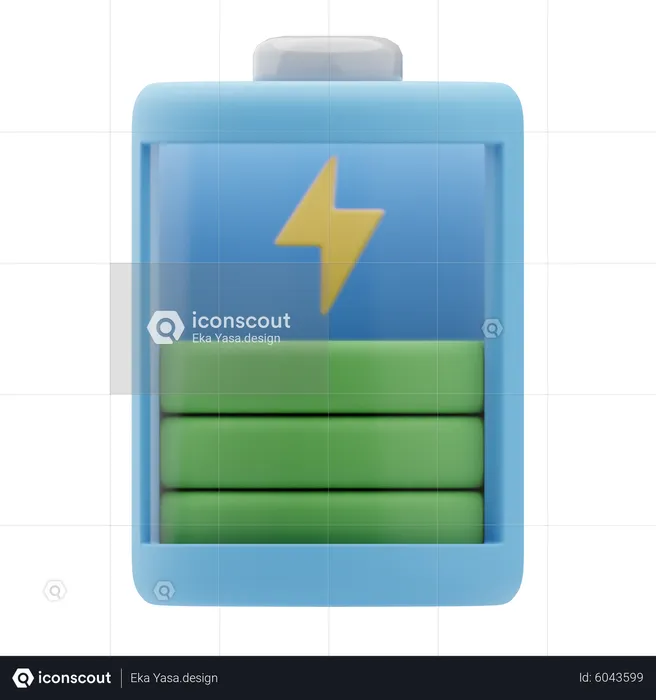 Charging Battery  3D Icon