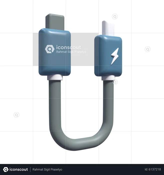 Charging Cable  3D Icon