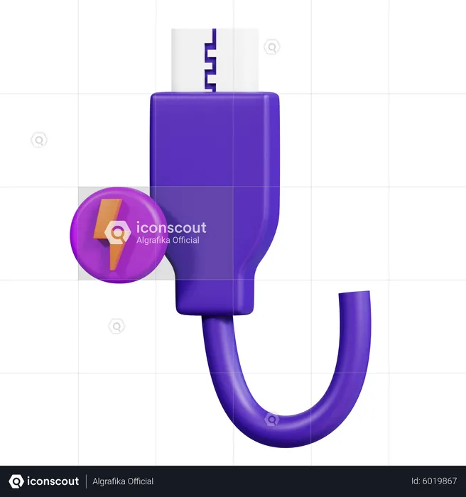 Charging Cable  3D Icon