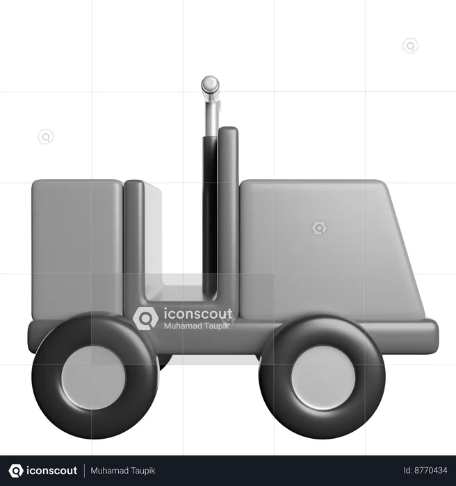 Transport par chariot  3D Icon